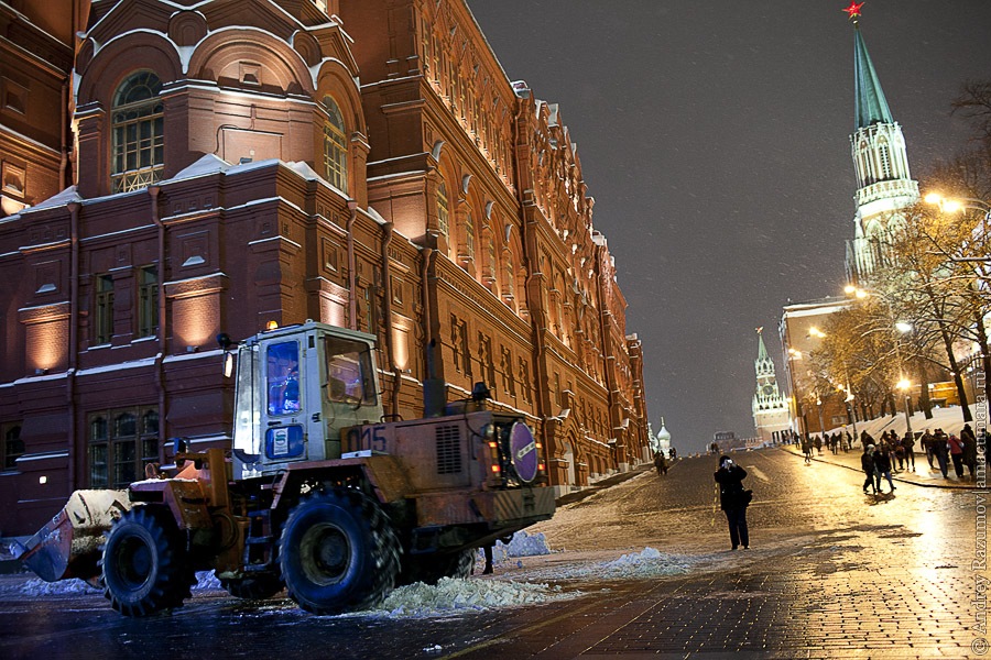 Москва Кремль снег зима